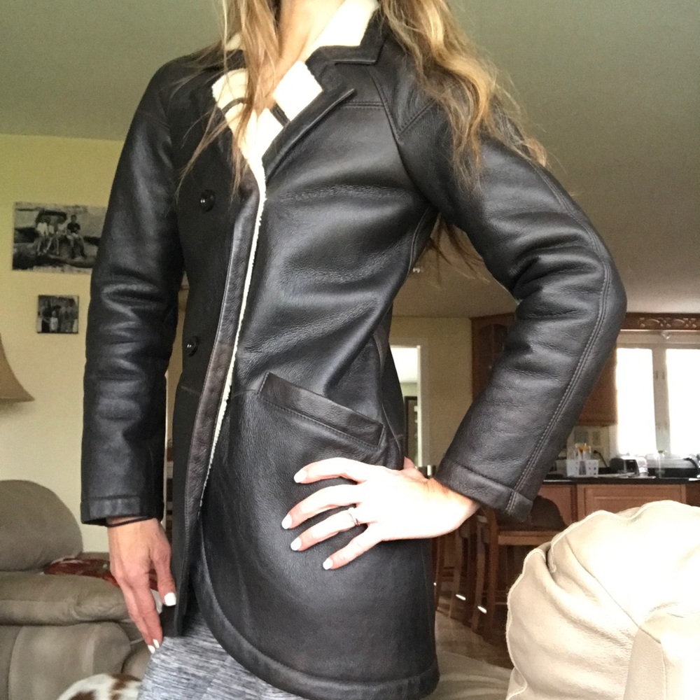 Brooks Brothers Leather Coat